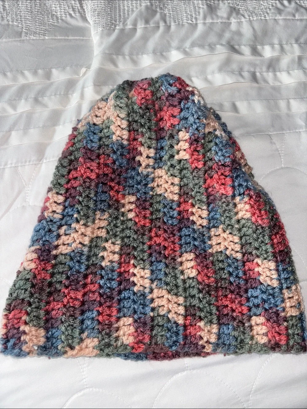 Multicolor Crochet Slouchy Beanie Hat - Women